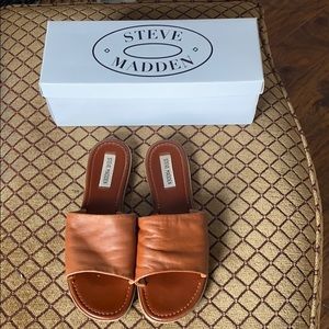 Steve Madden Camila Cognac Slides